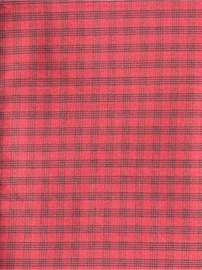 4.06 Yards Vintage Classic Red And Black Checkered Plaid Fabric